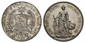 Bern - 5 Franken 1885. 25.00 g. Richter ... 
