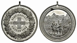 Luzern - Weissmetallmedaille 1889. ... 