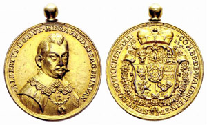 Wallenstein - Bronzemedaille 1631. Brustbild ... 