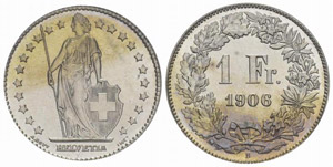 1 Franken 1906. Divo 228. HMZ ... 