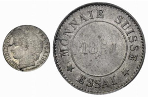 10 oder ½ Franken 1851. Prägung in ... 