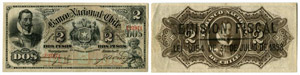 CHILE - Banco Nacional de Chile - 2 Pesos ... 
