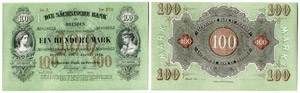 DEUTSCHLAND - Sächsische Bank - 100 Mark ... 