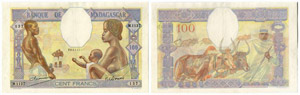 MADAGASKAR - Banque de Madagascar - 100 ... 