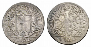 Basel - Stadt - Halbdicken 1623. Wappen ... 