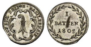 Basel - Kanton - Batzen 1805. Variante mit ... 