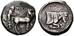SICILY - Gela - Tetradrachm c. 430/425. ... 