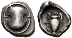BOEOTIA - Thebes - Stater 395/338. Boeotian ... 