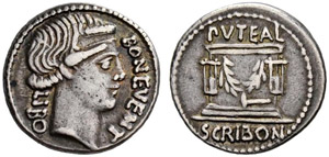 L. Scribonius Libo. Denarius 62, Rome. BON ... 