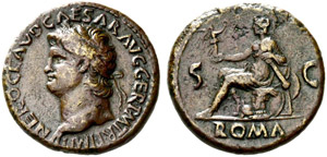Nero, 54-68. Sestertius c. 65, Rome. NERO ... 