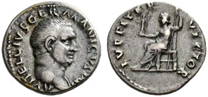 Vitellius, 69. Denarius 69, Rome. A ... 