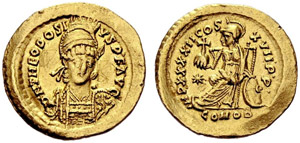 Theodosius II, 402-450. Solidus 441/450, ... 