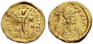 Zeno. Second reign, 476-491. Tremissis ... 