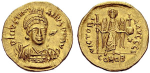 Justinianus I, 527-565. Solidus 527/537, ... 
