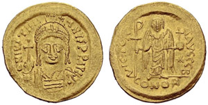 Justinianus I, 527-565. Solidus 542/565, ... 