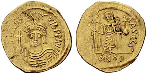 Mauricius Tiberius, 582-602. Solidus ... 