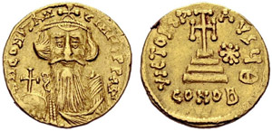 Constans II, 641-668. Solidus (23 Siliquae) ... 