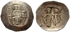 Isaac II, 1185-1195. Electrum aspron trachy ... 