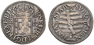 José I. 1750-1777. 80 Reis 1751, Rio. 2.17 ... 