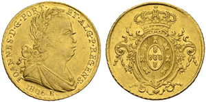 João VI. 1799-1822. 6400 Reis 1806, Rio. ... 