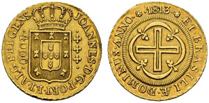 João VI. 1799-1822. 4000 Reis 1813, Rio. ... 