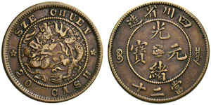 Kaiserreich - Szechuan Provinz. 20 Cash o. ... 