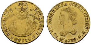 Republik - 4 Escudos 1837, Quito. Assayer ... 