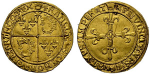 François I. 1515-1547. Ecu dor au soleil ... 