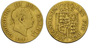 George III. 1760-1820. Half sovereign 1817, ... 