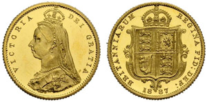 Victoria, 1837-1901. Half sovereign 1887. ... 