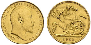 Edward VII. 1901-1910. Half sovereign 1902, ... 