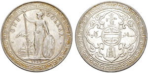 Lot - Trade Dollar. 1898, 1900, 1902, 1909, ... 