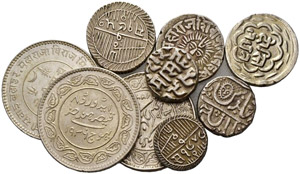 Lot - Diverse Münzen. Bundi. ½ Rupee. ... 