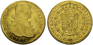 Fernando VII. 1808-1824. 8 Escudos 1812, ... 