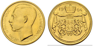 Jean, 1964-2000. 40 Francs 1964. 12.92 g. ... 
