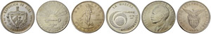 Diverse Münzen. Kuba. 1 Peso 1953. 20 Pesos ... 