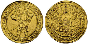 Sigismund III. 1587-1632. 10 Dukaten 1592, ... 