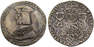 Maximilian I. 1493-1519. Guldiner 1518, St. ... 