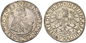 Ferdinand I. 1521-1564. Taler o. J., Hall. ... 
