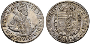 Erzherzog Ferdinand II. 1564-1595. Taler o. ... 