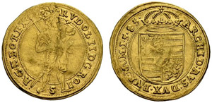 Rudolf II. 1576-1612. Dukat 1585, Wien. 3.23 ... 