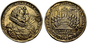 Matthias, 1612-1619. Bronzemedaille 1612. ... 