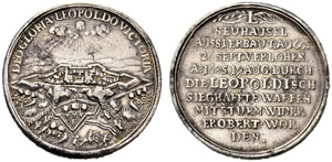 Leopold I. 1657-1705. Silbermedaille 1685. ... 