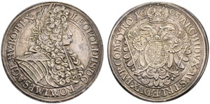 Leopold I. 1657-1705. Taler 1695, Wien. ... 