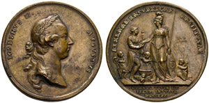 Joseph II. 1765-1790. Bronzemedaille 1770. ... 