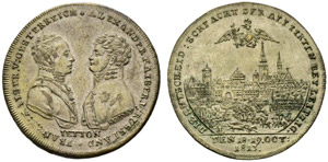 Alexander I. 1801-1825. Bronzemedaille 1813. ... 