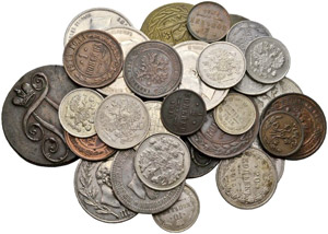 Lots - Diverse Münzen. 2 Kopeken 1801. 1 ... 
