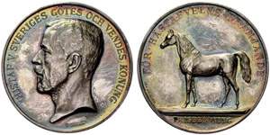 Gustaf V. 1907-1950. Silbermedaille o. J. ... 