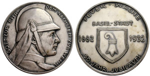 Basel - Kanton - Silbermedaille 1932. Zur ... 