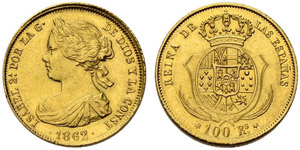 Königreich - Isabella II. 1833-1868. 100 ... 